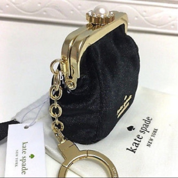 NWT Kate Spade velvet kiss lock change purse - Picture 2 of 6